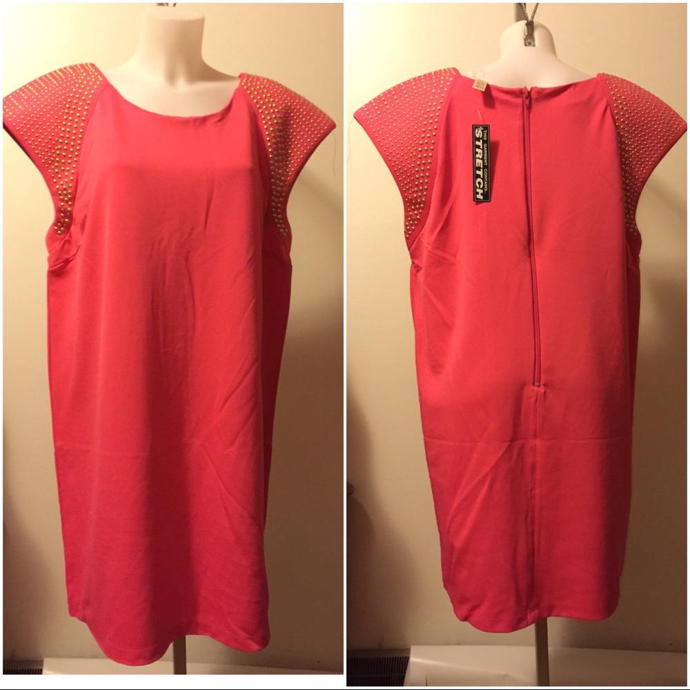 Studded Shoulder Dress